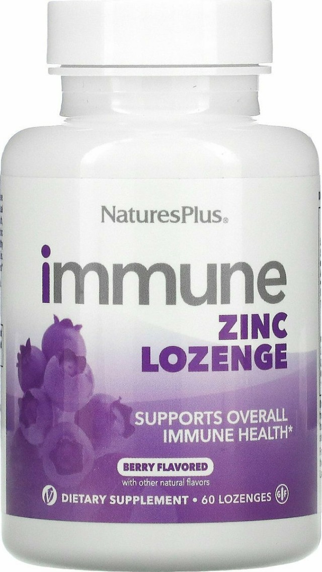 Natures Plus Immune Zinc Berry Συμπλήρωμα Διατροφής για την Ενίσχυση και την Άμυνα του Ανοσοποιητικού Συστήματος με Ψευδάργυρο 60 Παστίλιες