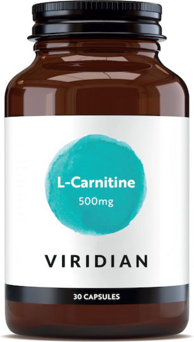 Viridian L-Carnitine 500mg Metabolism Supplement 30 Capsules