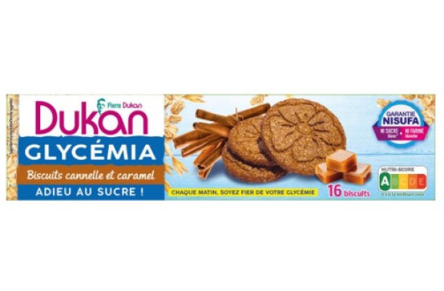 Dukan Glycemia Μπισκότα Πίτουρου Βρώμης με Κανέλα & Καραμέλα 132gr Dukan Glycemia Μπισκότα Πίτουρου Βρώμης με Κανέλα & Καραμέλα 132gr