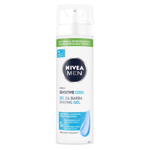 Nivea Men Gel Ξυρίσματος Sensitive Cooling Κατά των Ερεθισμών 200ml