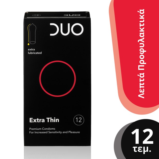 Duo Extra Thin Προφυλακτικά 12 Τεμάχια Duo Extra Thin Προφυλακτικά 12 Τεμάχια
