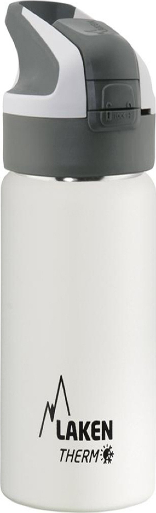 Laken Tritan Ισοθερμικό Παγούρι Λευκό Μονόχρωμο με Καλαμάκι Σιλικόνης 500ml