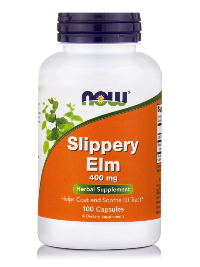 Now Foods Slippery Elm 400mg Συμπλήρωμα Διατροφής Για Το Ουροποιητικό 100 Κάψουλες