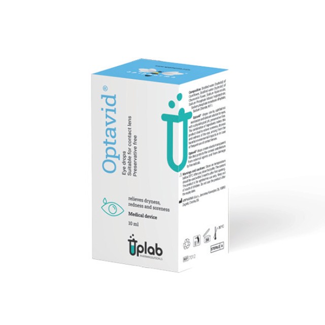 Uplab Optavid Eye Drops Οφθαλμικές Σταγόνες Για Ενυδάτωση 10ml Uplab Optavid Eye Drops Οφθαλμικές Σταγόνες Για Ενυδάτωση 10ml