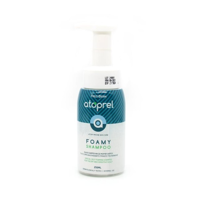 Frezyderm Atoprel Foamy Shampoo Dry, Sensitive Scalp Σαμπουάν σε Μορφή Αφρού για Ξηρό - Ευαίσθητο Τριχωτό της Κεφαλής 250ml