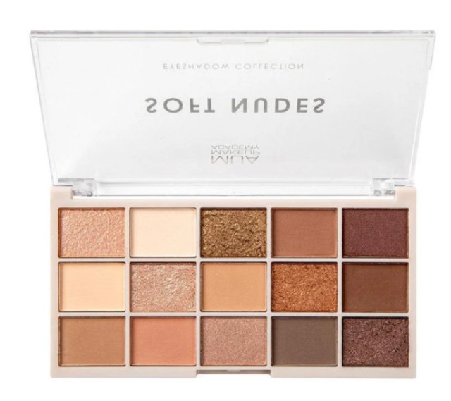 MUA Eye Palette Παλέτα Σκιών Soft Nudes σε Έντονους Τόνους 15 Shade 12 …