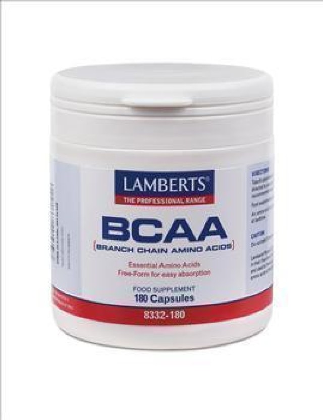 Lamberts BCAA Branch Chain Amino Acids Συνδυασμός Αμινοξέων 180 Κάψουλες
