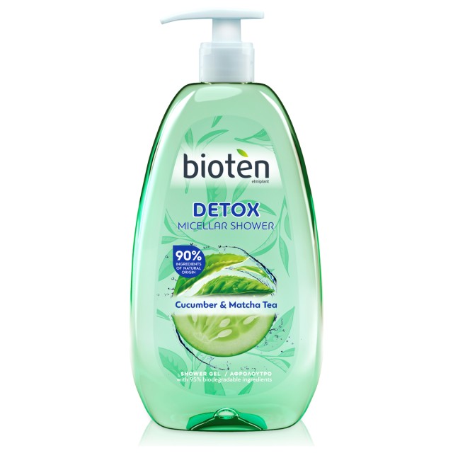Bioten Detox Micellar Shower Gel Αφρόλουτρο με Αγγούρι & Τσάι Matcha 7 …