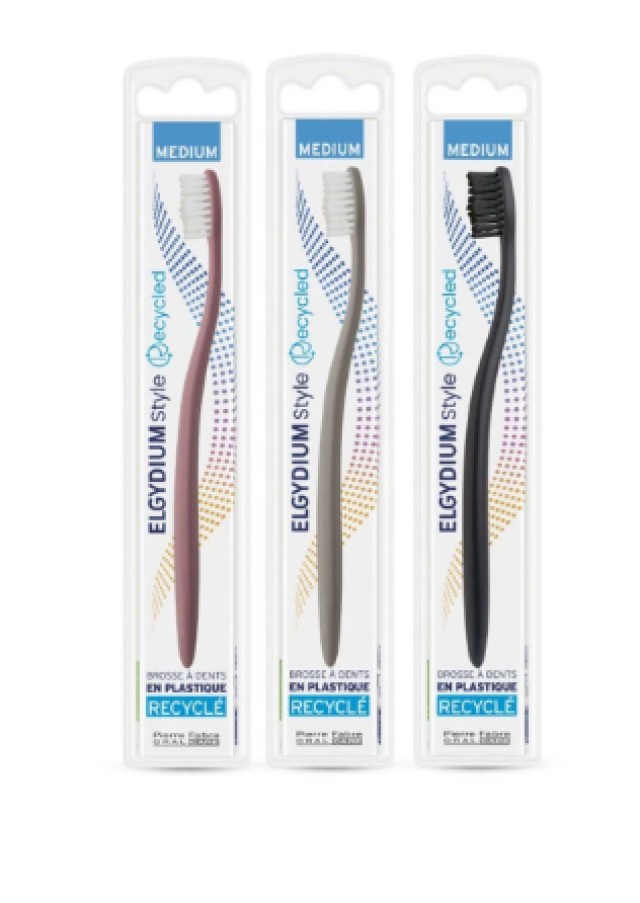 Elgydium Eco Style Medium Μέτρια Οδοντόβουρτσα από Ανακυκλωμένο Πλαστι &hellip;