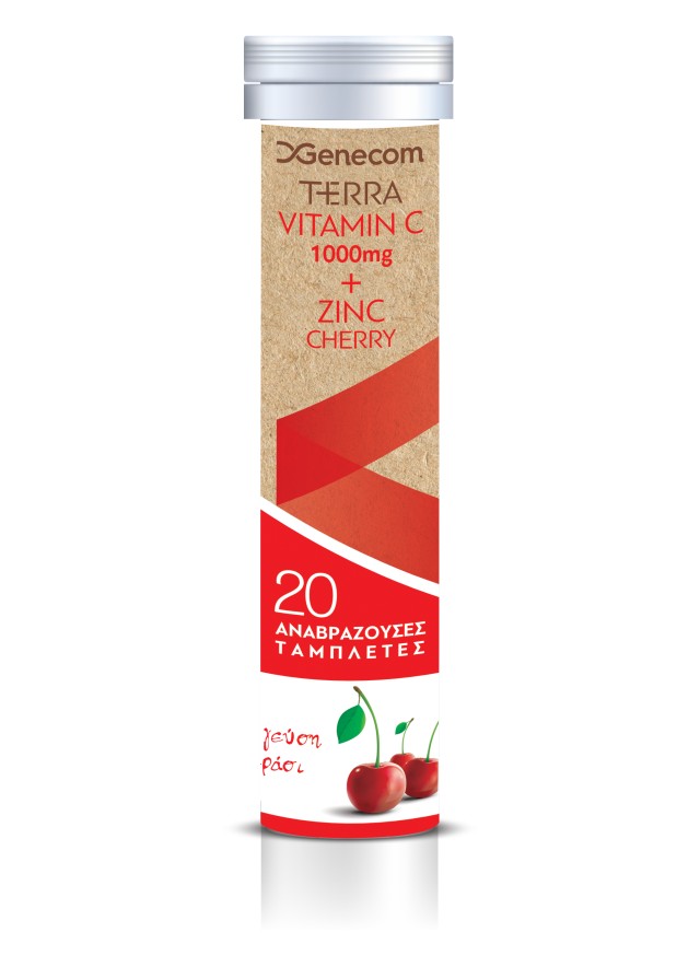 Genecom Terra Vitamin C 1000mg & Zinc Cherry Συμπλήρωμα Διατροφής Με Β … Genecom Terra Vitamin C 1000mg & Zinc Cherry Συμπλήρωμα Διατροφής Με Β …