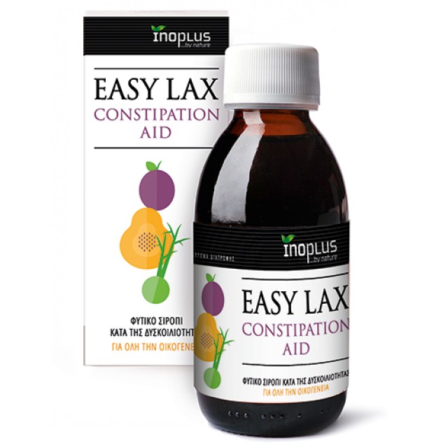 InoPlus Easy Lax Constipation Aid Φυτικό Σιρόπι Κατά της Δυσκοιλιότητας Δαμάσκηνο 150ml