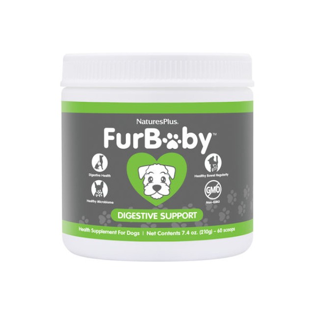 Natures Plus FurBaby Digestive Support Συμπλήρωμα Διατροφής για Σκύλους σε Σκόνη 210gr