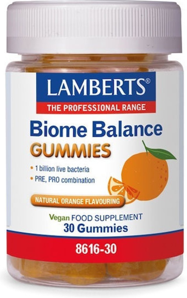 Lamberts Biome Balance Πρεβιοτικά με Γεύση Πορτοκάλι 30 Ζελεδάκια