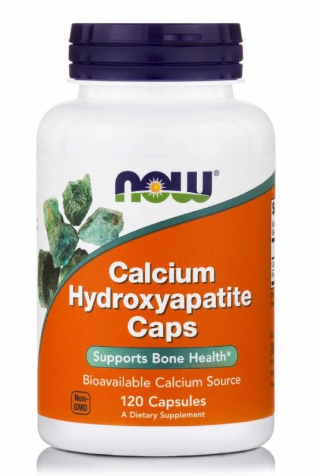 Now Foods Calcium Hydroxyapatite Συμπλήρωμα Διατροφής Για Τα Οστά 120 Κάψουλες