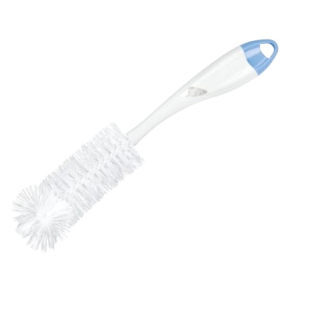 Nuk Βούρτσα Καθαρισμού Μπιμπερό 2 σε 1 Χρώμα:Γαλάζιο & Ενσωματωμένο Βο …