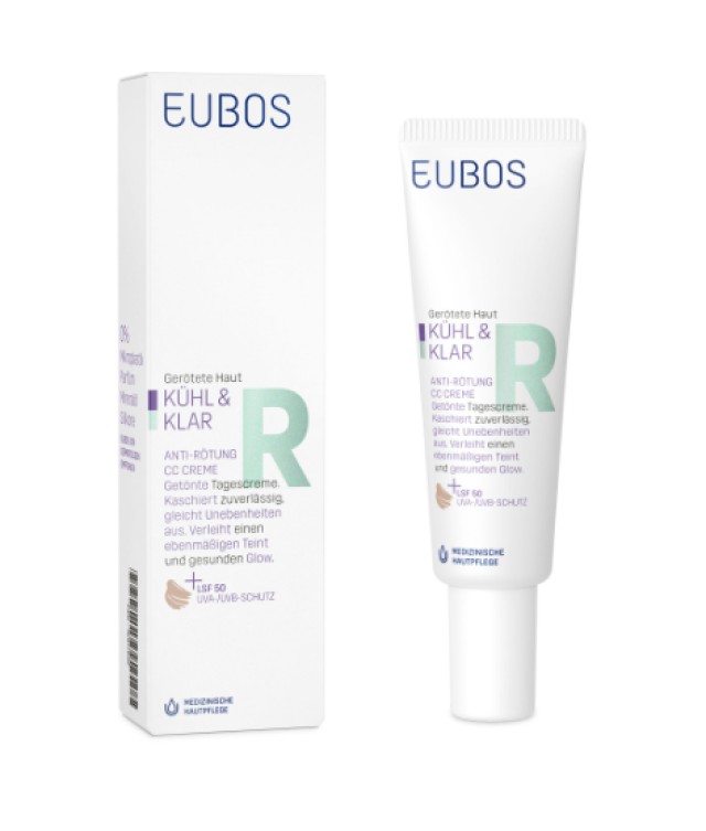 Eubos Cool and Calm Redness Relieving CC Cream SPF50 Καταπραϋντική Κρέ …