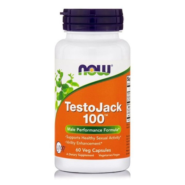 Now Foods TestoJack 100 Συμπλήρωμα Διατροφής Για Αύξηση Τεστοστερόνης 100mg  60 Κάψουλες
