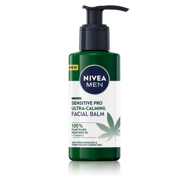 Nivea Men After Shave Facial Balm Sensitive Pro Ultra Calming Ενυδατικό Βάλσαμο Προσώπου με Έλαιο Κάνναβης για Ερεθισμένες Επιδερμίδες 150ml