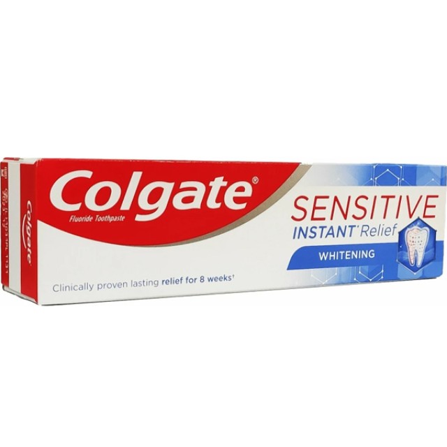 Colgate Sensitive Instant Relief Whitening Toothpaste Λευκαντική Οδοντόκρεμα για Ευαίσθητα Δόντια 75ml