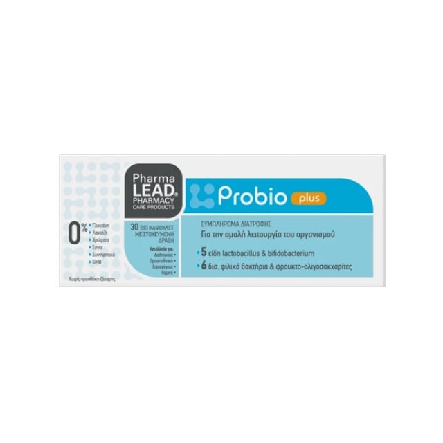 PharmaLead Probio Plus Συμπλήρωμα Διατροφής Προβιοτικών 30 Κάψουλες
