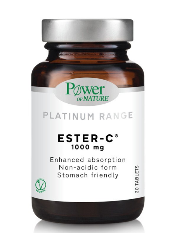 Power Of Nature Platinum Range Ester-C 1000mg Συμπλήρωμα Διατροφής για το Ανοσοποιητικό Σύστημα 30 Ταμπλέτες