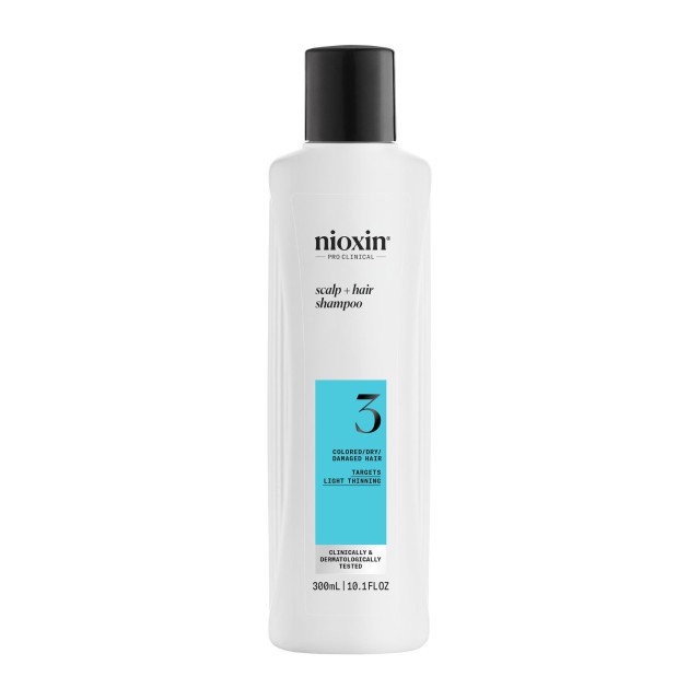 Nioxin System 3 Shampoo για Βαμμένα Μαλλιά με Ελαφριά Αραίωση 300ml