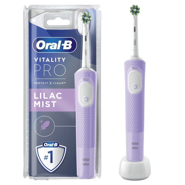 Oral B Vitality Pro Μωβ Ηλεκτρική Οδοντόβουρτσα από την Braun 1 Τεμάχιο σε Συσκευασία Blister