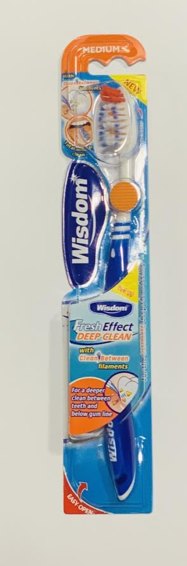Wisdom Fresh Effect Deep Clean Toothbrush Medium Οδοντόβουρτσα Μαλακή Χρώμα:Μπλέ 1 Τεμάχιο