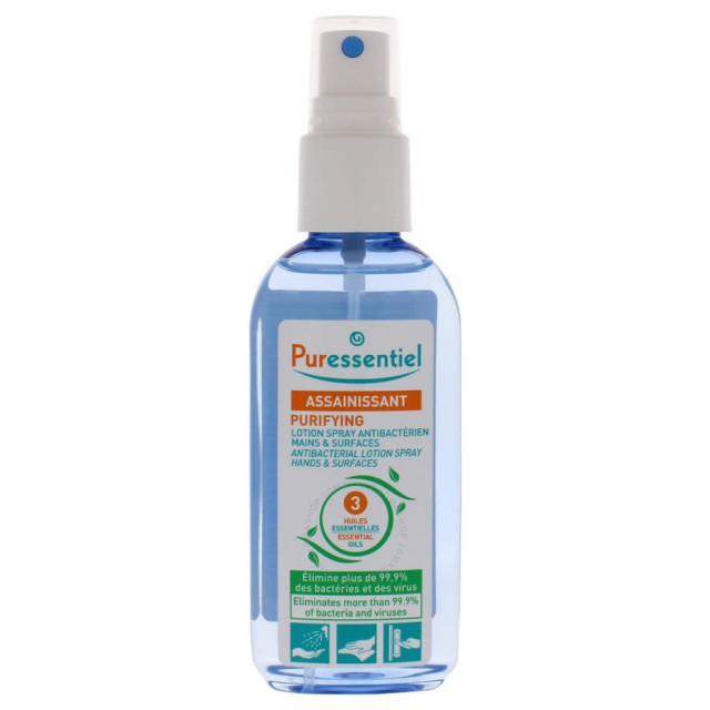 Puressentiel Antibacterial Spray Lotion Αντιβακτηριδιακή Λοσιόν σε Σπρέι με Αιθέρια Έλαια 80ml