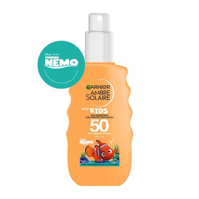 Garnier Ambre Solaire Kids Sun Protection Nemo SPF50 Παιδικό Αντηλιακό Spray Σώματος 150ml