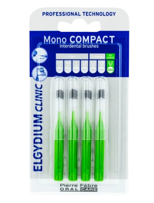 Elgydium Clinic Mono Compact Πράσινο (2,2mm) ISO 6 Μεσοδόντια Βουρτσάκ … Elgydium Clinic Mono Compact Πράσινο (2,2mm) ISO 6 Μεσοδόντια Βουρτσάκ …