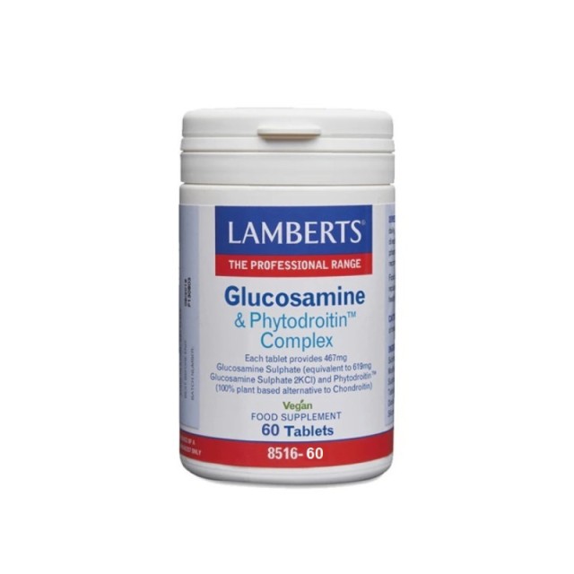Lamberts Glucosamine & Phytodroitin Complex Συμπλήρωμα Διατροφής για την Καλή Υγεία των Αρθρώσεων 60 Ταμπλέτες