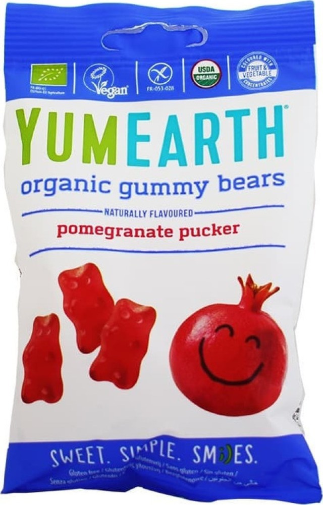 YumEarth Organic Gummy Bears Pomegranate Βιολογικά Ζελεδάκια από Ρόδι …