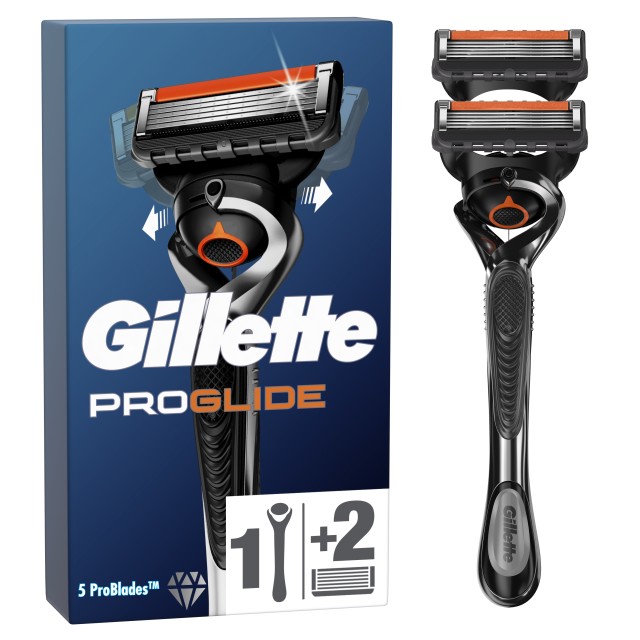 Gillette ProGlide Ξυριστική Μηχανή & 2 Ανταλλακτικές Κεφαλές