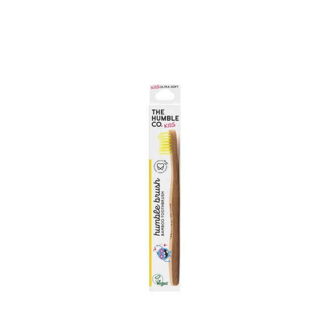 The Humble Co. Bamboo Toothbrush Kids Yellow Ultra Soft Οδοντόβουρτσα Παιδική από Μπαμπού Κίτρινη Πολύ Μαλακή 1 Τεμάχιο