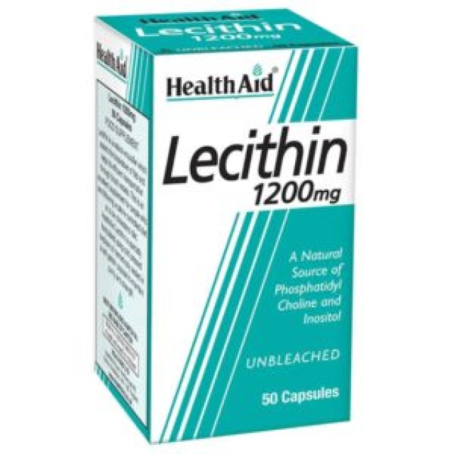 Health Aid Lecithin 1200mg Συμπλήρωμα Διατροφής Λεκιθίνης Φυσικής Λιποδιάλυσης 50 Κάψουλες