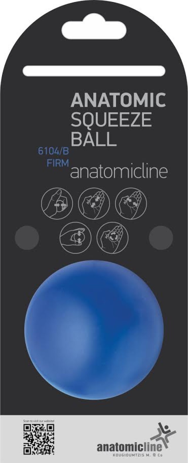 Anatomic Line Squeeze Ball Firm Μπαλάκι Ασκήσεως Χειρός Σκληρό [6104/B &hellip;