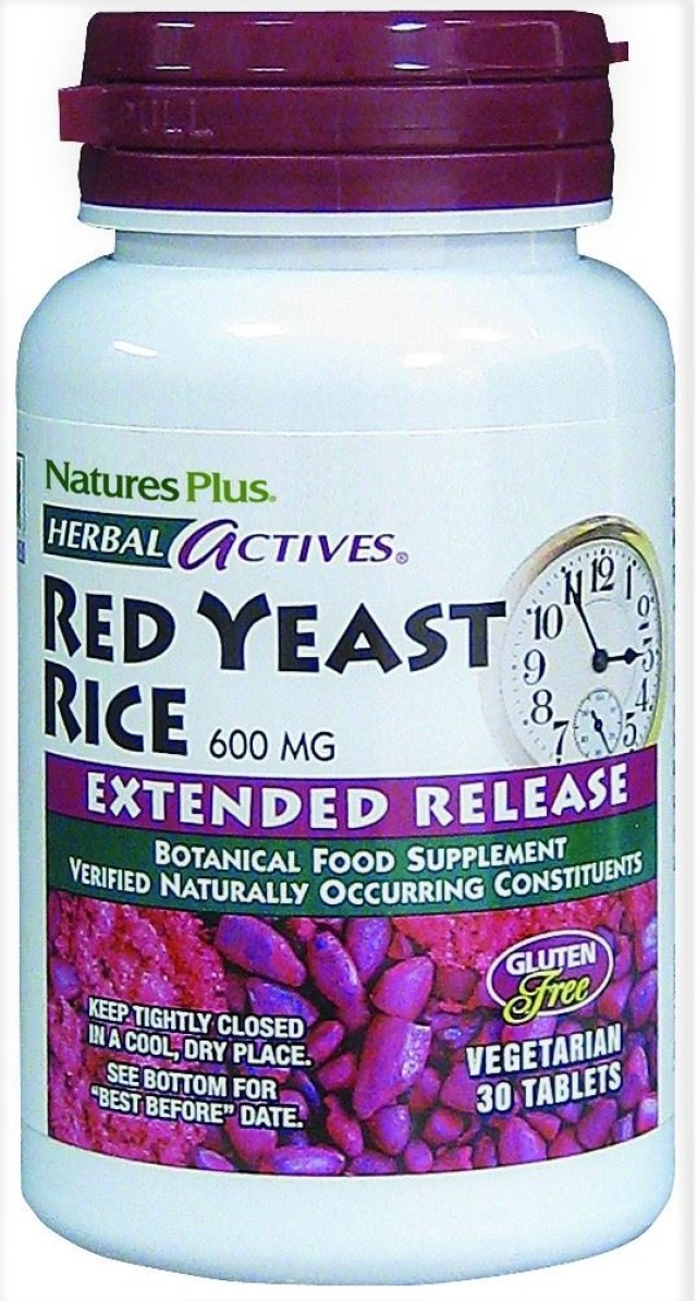 Natures Plus Red Yeast Rice 600mg Συμπλήρωμα Για Την Καρδιά 30 Ταμπλέτες