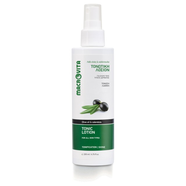 Macrovita Tonic Lotion Τονωτική Λοσιόν Προσώπου με Λάδι Ελιάς & Καλέντ &hellip;