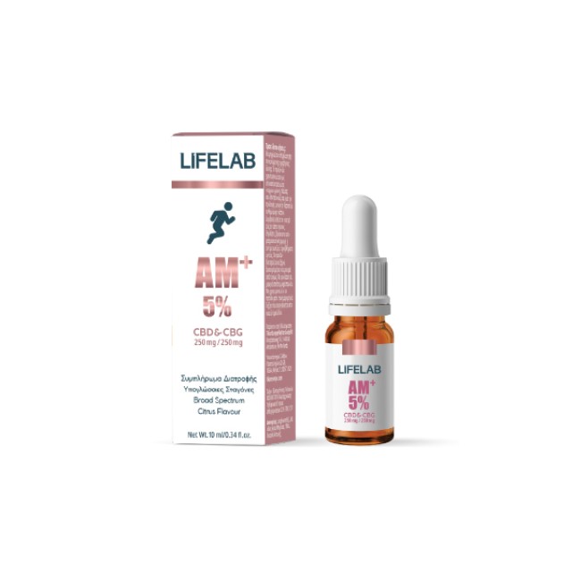 Lifelab AM+ 5% CBD 250mg & CBG 250mg Ισορροπία, Ευεξία, Τόνωση, Ενεργητικότητα 10ml Lifelab AM+ 5% CBD 250mg & CBG 250mg Ισορροπία, Ευεξία, Τόνωση, Ενεργη …