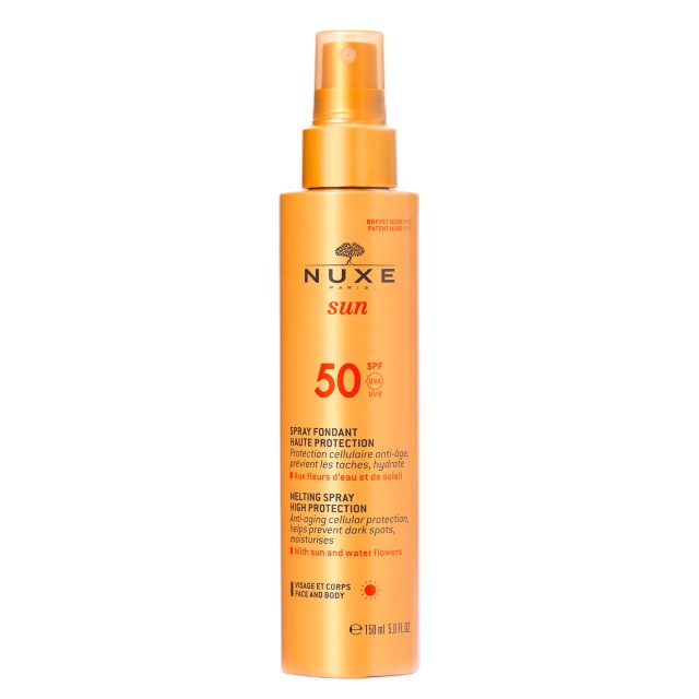 Nuxe Sun Melting Spray SPF50 Αντηλιακό Γαλάκτωμα Προσώπου - Σώματος  150ml