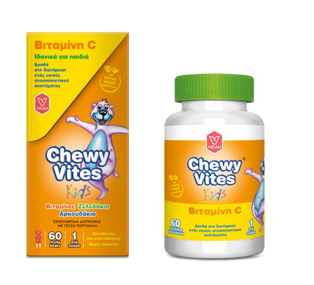 Vican Chewy Vites Kids Βιταμίνη C για Παιδιά 60 Μασώμενα Ζελεδάκια
