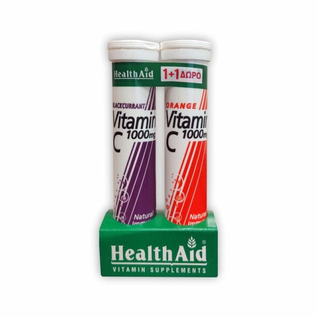 Health Aid PROMO Vitamin C Blackcurrant 1000mg + Vitamin C Orange 1000 &hellip;