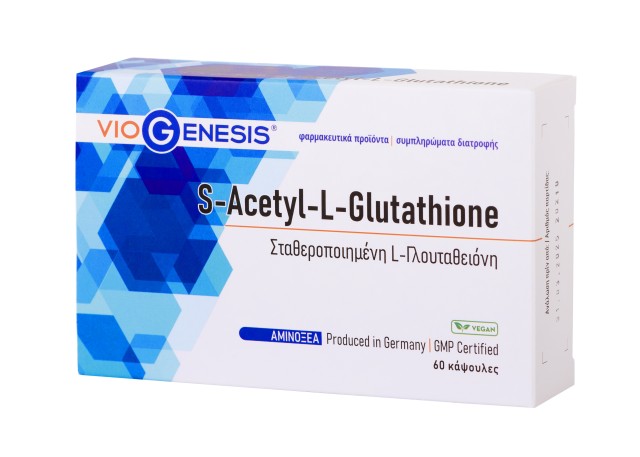 VioGenesis S Acetyl L Glutathione Συμπλήρωμα Διατροφής Αντιοξειδωτικών 60 Κάψουλες