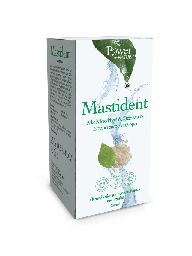 Power Health Power of Nature Mastident Mouth Wash Stevia Στοματικό Διάλυμα Κατά της Πλάκας με Στέβια 250ml