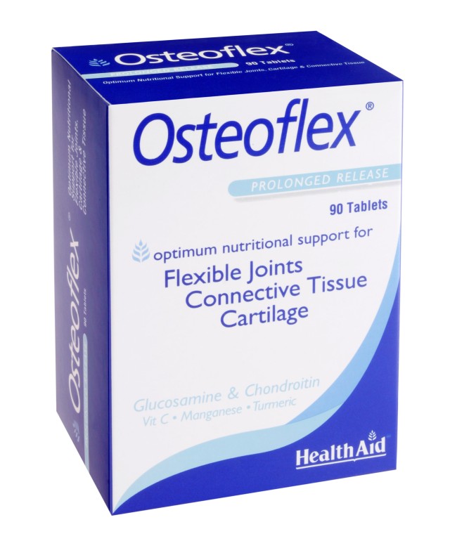 Health Aid Osteoflex (prolonged release)  Συμπλήρωμα Διατροφής Βραδείας Αποδέσμευσης με Γλυκοζαμίνη & Χονδροϊτίνη για Υγιείς Αρθρώσεις 90 Ταμπλέτες