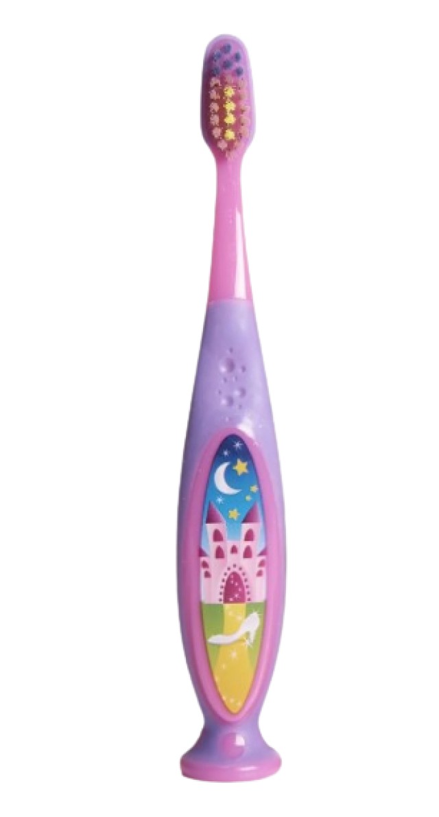 Wisdom Step By Step Toothbrush 3-5 Ετών+ Παιδική Οδοντόβουρτσα Μαλακή Ροζ - Μωβ, Κίτρινο - Κόκκινο, Κίτρινο - Μπλε 1 Τεμάχιο