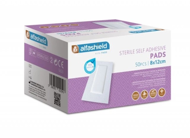 Alfashield Self Adhesive Pad 8cmx12cm Αποστειρωμένο Αντικολλητικό Υποα &hellip;
