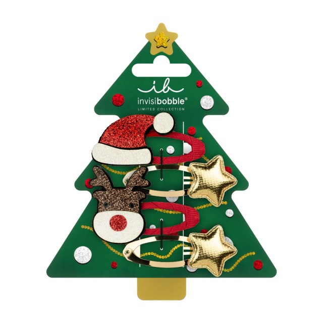 Invisibobble XMas Kids Clipstar Winter Wonderland Παιδικά Κοκαλάκια σε …