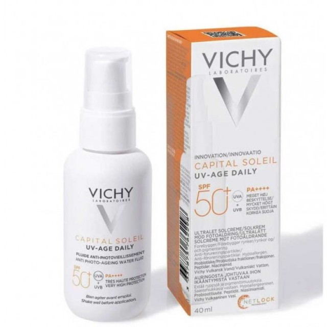 Vichy Capital Soleil SPF50+ UV-Age Αντηλιακό Γαλάκτωμα Προσώπου Λεπτόρ …